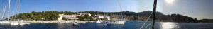 Panorama view of Hvar bay, near Split, Croatia