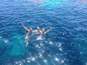 Swimming off yacht near Split, Croatia